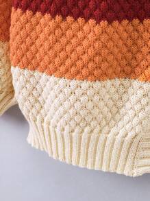 SHEIN Cô gái Tween Khối màu Thả vai Áo len Duster - Nhiều màu - Xem 5