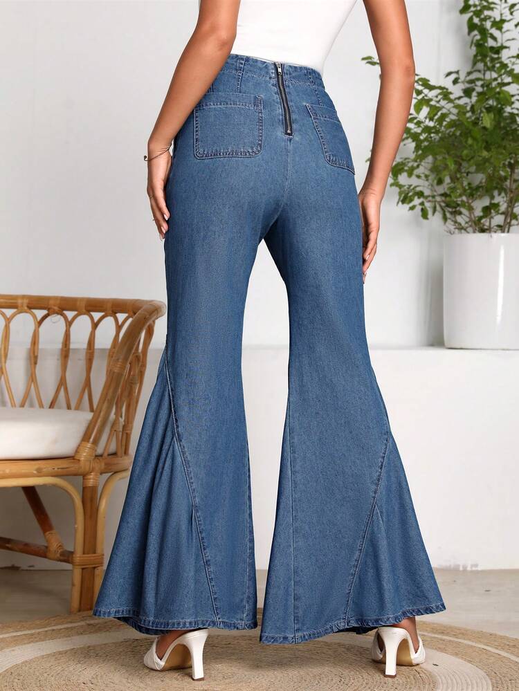 High Waist Flare Leg Jeans