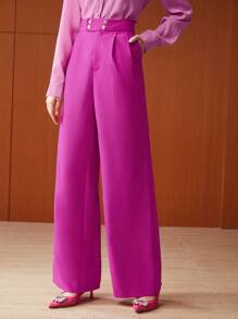 MOTF PREMIUM WIDE SUIT PANTS - Hot Pink - View 2