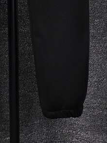 SHEIN 男大童1入組字母刺繡雙色搖粒絨夾克&1入組衛褲 - 彩色 - 查看 3