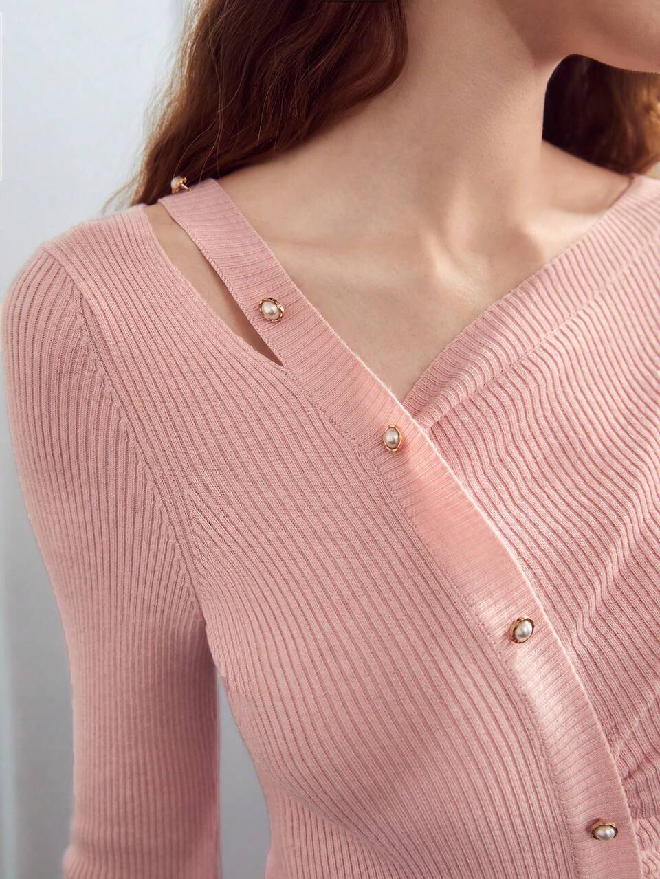 ASYMMETRIC WOOL-BLEND CARDIGAN