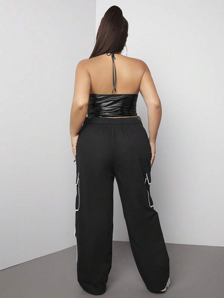 Plus Tie Backless Halter Top