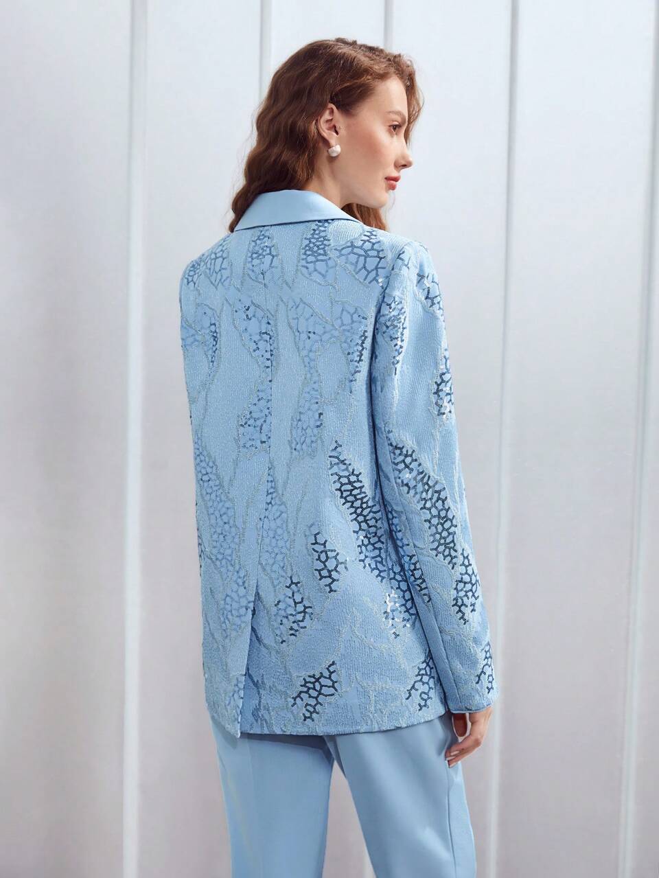 SEQUIN EMBELLISHED BLAZER