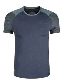 Manfinity Sport Corelite 男士條紋圖案插肩袖運動T恤 - 彩色 - 查看 3