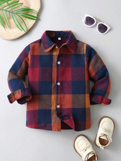 Ragazzino Camicia con stampa quadri