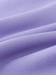 SHEIN Unity Slogan Graphic Drop Shoulder Sweatshirt & Shorts - Purple - View 6