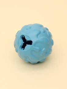 1pc Rubber Pet Food Leaking Chew Toy Ball - Blue - View 2