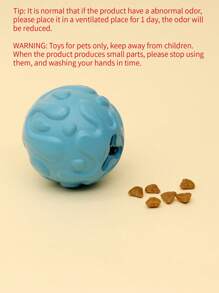 1pc Rubber Pet Food Leaking Chew Toy Ball - Blue - View 4