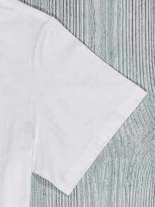 DEARCASE Camiseta con estampado de slogan - Blanco - Ver 3