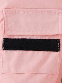 嬰兒挖肩打褶上衣和工裝褲 - 彩色 - 查看 6