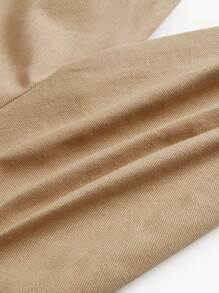 Cozy Pixies Baby Boy Flap Pocket Side Knot Front Trousers - Khaki - View 7