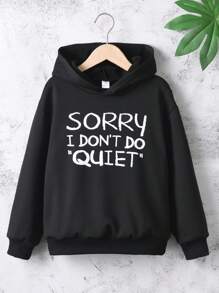 Sparklyn Tween Girl Slogan Graphic Sweatshirt - Black - View 1