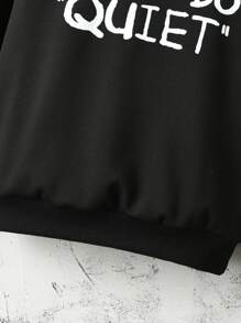 Sparklyn Tween Girl Slogan Graphic Sweatshirt - Black - View 3