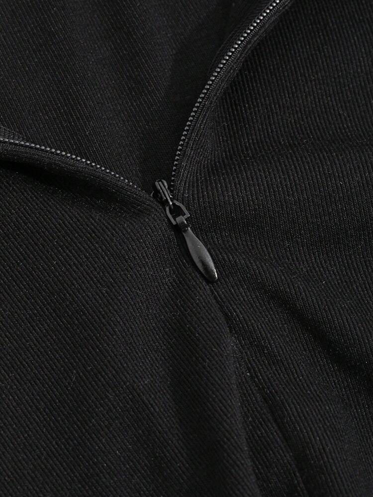 Solid Half Zip Tee,Back To School Clothes