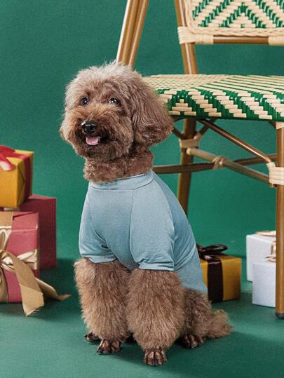 Purple Pumpkin 1入組卡通圖案寵物T恤