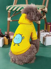 chobayspoda 1 Pieza Ropa De Perro Con Capucha De Monstruo Pequeño Y Lindo Amarillo, 2 Piernas - Amarillo - Ver 1
