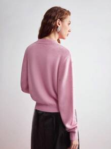 MOTF PREMIUM 黏膠安哥拉羊毛混紡毛衣 - 粉色 - 查看 8