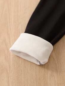 SHEIN Young Girl Solid Thermal Leggings