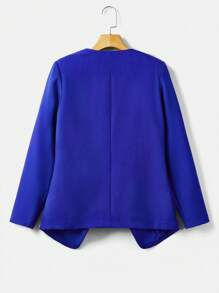SHEIN Clasi 青果領開門襟西裝外套 - 寶藍色 - 查看 7