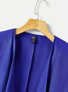 SHEIN Clasi 青果領開門襟西裝外套 - 寶藍色 - 查看 8