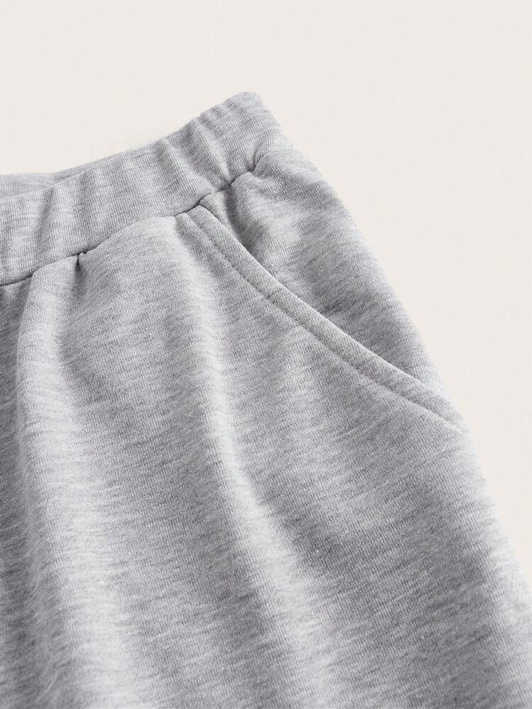 High Waist Ruched Flare Leg Sweatpants