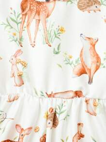 SHEIN 女嬰動物印花洋裝 - 彩色 - 查看 6