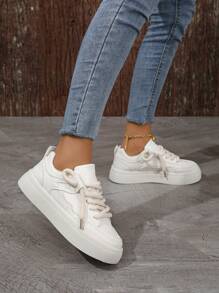 Fall And Spring New Arrival Original Design Thick-soled Loafers For Students, Casual And All-match - Beige - View 4