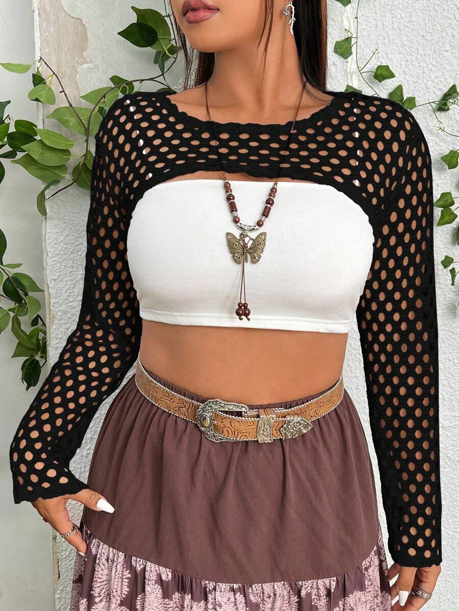 Flirla Hơn Xu hướng: Cắt giảm Siêu Crop Top Không có áo Top Cami - màu đen - Xem 1
