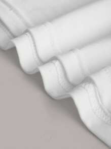 SHEIN ICON Cut Out Front Crop Top With Arm Sleeves - White - View 5