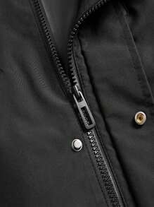 Manfinity Sport Corelite 男款拉鍊連帽運動外套，適合運動穿著 - 黑色 - 查看 8