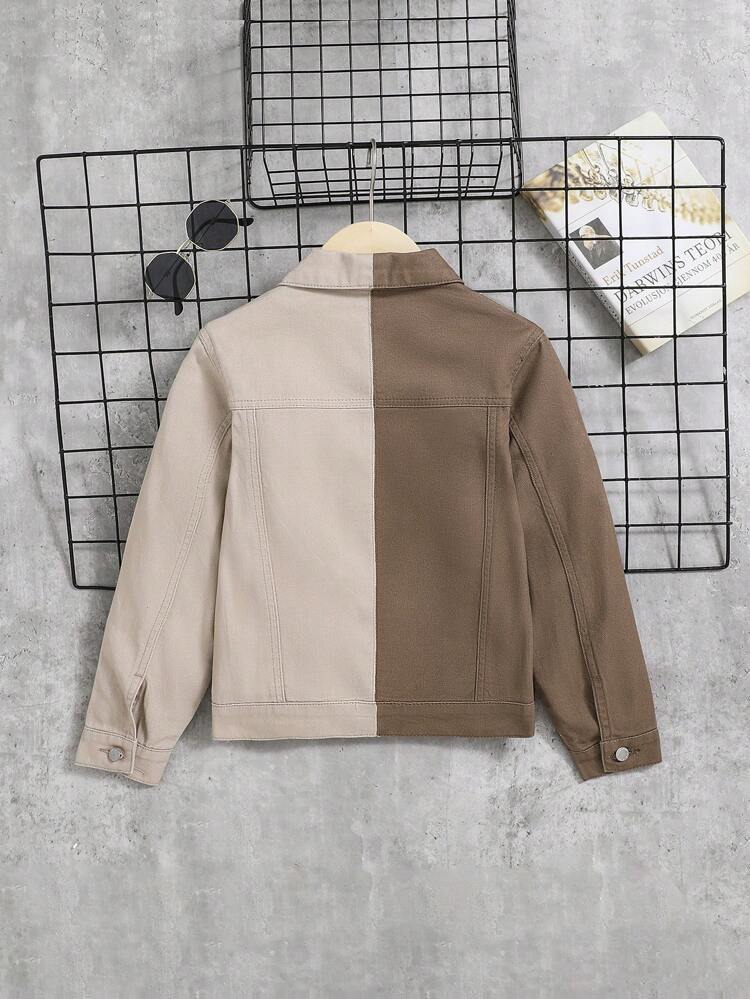 Tween Boy Two Tone Denim Jacket Without Tee