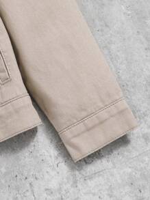 SHEIN Tween Boy Two Tone Denim Jacket Without Tee - Multicolor - View 5