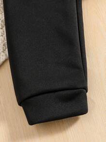 SHEIN 女大童太陽印花雙色連帽衫和運動褲 - 彩色 - 查看 5