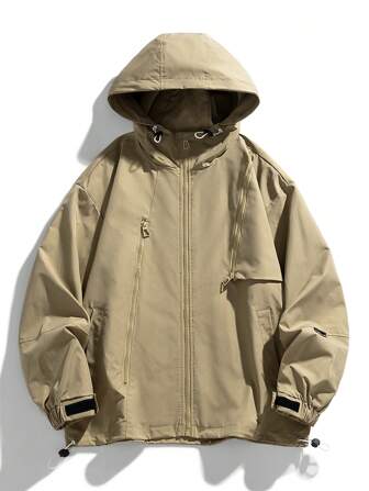 Heren Met rits Touwenzoom Met kap Jassen