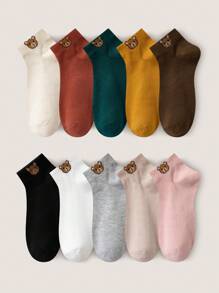 Alice 10 双女士卡通熊图案中筒袜，适合日常生活 - 彩色 - 查看 2