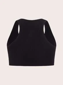 SHEIN Sports Hơn 2 Miếng Chất rắn Đồ đan Ribbed Bras thể thao - Nhiều màu - Xem 5