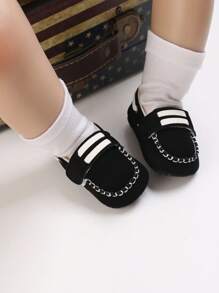 Spring/Summer Infant First Walking Shoes, Fashion Toddler Boys Casual Soft Anti-Slip Loafers 0-1 Years Old - Black - View 2