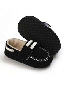 Spring/Summer Infant First Walking Shoes, Fashion Toddler Boys Casual Soft Anti-Slip Loafers 0-1 Years Old - Black - View 3