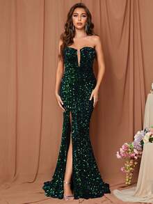 LOVE&LEMONADE Trang phục dạ hội & dạ hội nữ - màu xanh lá - Xem 3