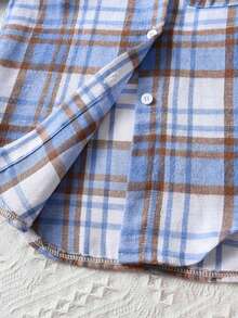 SHEIN Áo sơ mi dài tay thông thường cho bé gái có cổ tay co giãn cho mùa thu - Nhiều màu - Xem 5