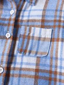 SHEIN Áo sơ mi dài tay thông thường cho bé gái có cổ tay co giãn cho mùa thu - Nhiều màu - Xem 6