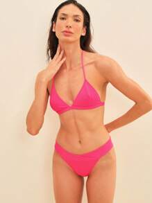 SHE(IN) BRASIL Chất rắn Đáy bikini - Hồng - Xem 4