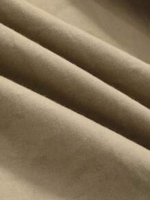 DAZY Solid Slant Pocket Wide Leg Trousers - Khaki - View 7