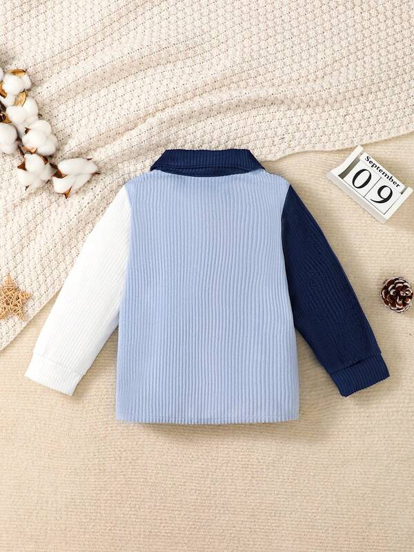 Baby Boy Color Block Dual Pocket Shirt SHEIN USA