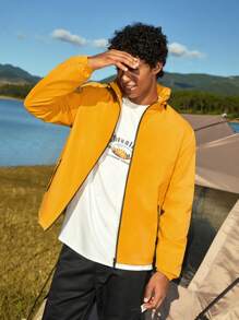 In My Nature Hombres Cazadora con cremallera con capucha - Amarillo - Ver 5