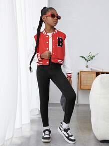 Tween 女孩高腰牛仔褲 - 黑色 - 查看 5