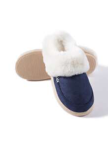 仿麂皮女性室內拖鞋帶防滑鞋底,濃烈香調,柔軟的,舒服的和耐用