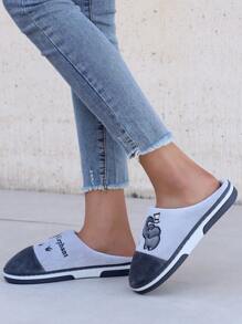 Fall/Winter Elegant Women's Slippers, Cartoon Elephant Design, Fashion Versatile, Warm Fuzzy House Slippers,Fluffy Slippers - Grey - View 4