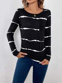 Chiquease 紮染口袋貼布T恤 - 黑色 - 查看 5