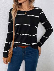 Chiquease 紮染口袋貼布T恤 - 黑色 - 查看 6